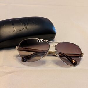 Diane Von Furstenberg Sunglasses - Gold and Black